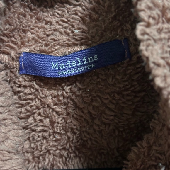 Madeline Sparklestein Mauve Fuzzy quarter zip pullover best for medium - Picture 4 of 5